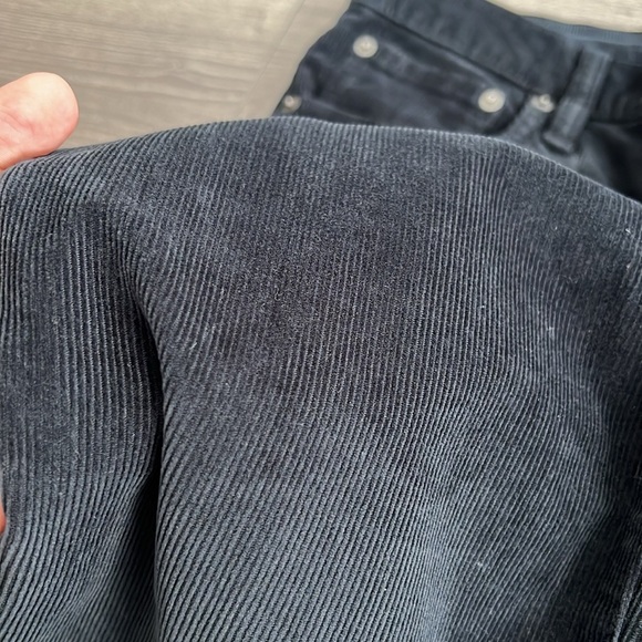 J.CREW Vintage Slim Straight Corduroy Pants Size 27 Black Retro 70s Fall Grunge - Picture 5 of 8
